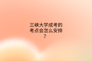 三峡大学成考的考点会怎么安排？